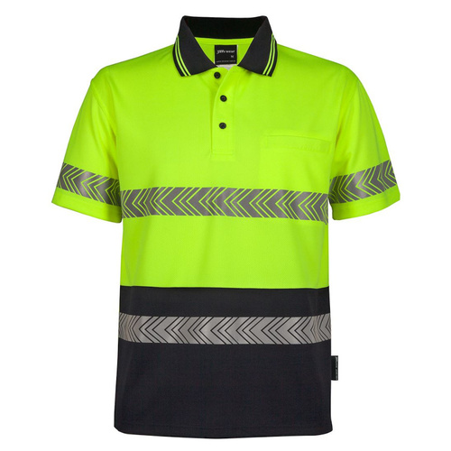 WORKWEAR, SAFETY & CORPORATE CLOTHING SPECIALISTS JB's HV S/S SEGMENTED TAPE POLO