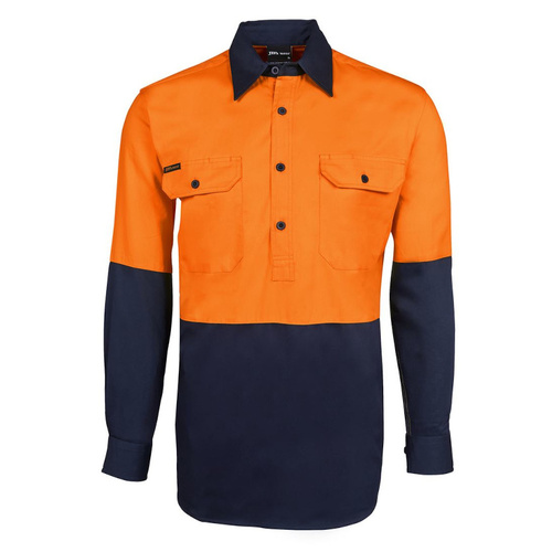 WORKWEAR, SAFETY & CORPORATE CLOTHING SPECIALISTS JB's HV Close Front L/S 190G Shirt
