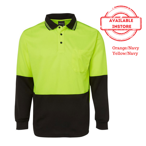 WORKWEAR, SAFETY & CORPORATE CLOTHING SPECIALISTS JB's HI VIS L/S TRAD POLO