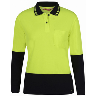 WORKWEAR, SAFETY & CORPORATE CLOTHING SPECIALISTS - JB's LADIES HV L/S COMFORT POLO