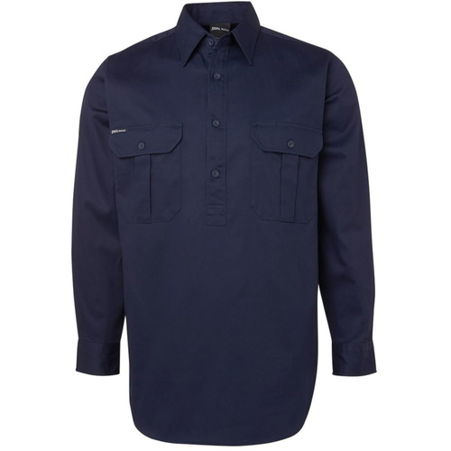 WORKWEAR, SAFETY & CORPORATE CLOTHING SPECIALISTS - JB's L/S 190G CLOSE FRONT WORK SHIRT