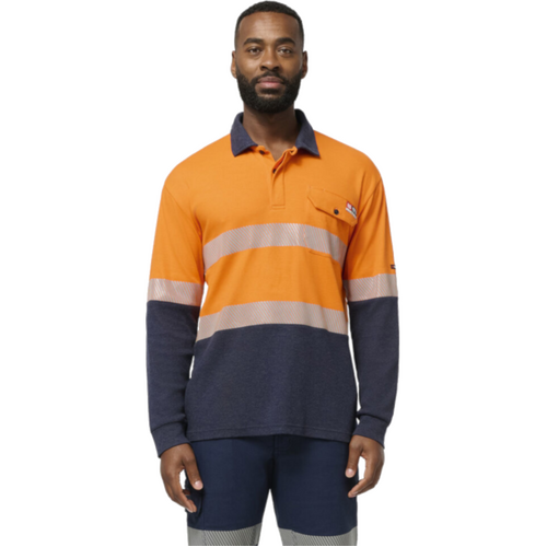 WORKWEAR, SAFETY & CORPORATE CLOTHING SPECIALISTS Shieldtec FR Hi-Vis Spliced Polo with FR Tape