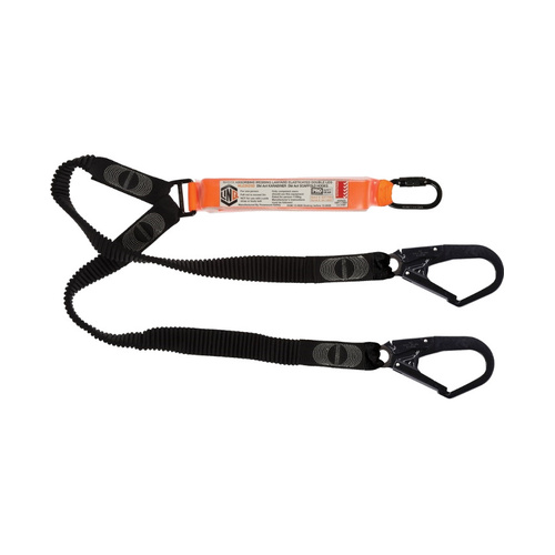 WORKWEAR, SAFETY & CORPORATE CLOTHING SPECIALISTS - Elite Double Leg Elasticated Lanyard with Hardware KD & SD X2