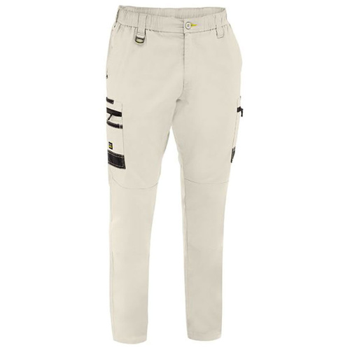 WORKWEAR, SAFETY & CORPORATE CLOTHING SPECIALISTS - Mens Flx & Move Stretch Canvas Elastic Waist Cargo Pants