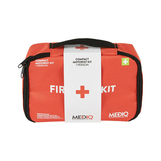 WORKWEAR, SAFETY & CORPORATE CLOTHING SPECIALISTS - Mediq Essential First Aid Kit Compact Motorist In Orange Soft Pack 1 Person -Orange-One Size
