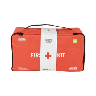 WORKWEAR, SAFETY & CORPORATE CLOTHING SPECIALISTS Mediq Essential First Aid Kit Workplace Response In Orange Soft Pack 1-25 Persons High Risk-Orange-One Size