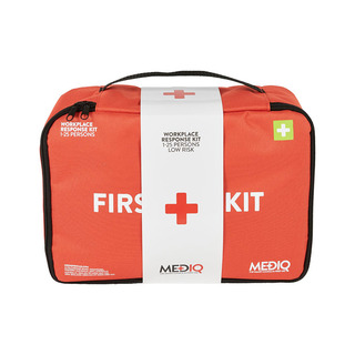 WORKWEAR, SAFETY & CORPORATE CLOTHING SPECIALISTS Mediq Essential First Aid Kit Workplace Response In Orange Soft Pack 1-25 Persons Low Risk-Orange-One Size