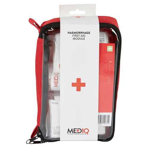 WORKWEAR, SAFETY & CORPORATE CLOTHING SPECIALISTS - Mediq Incident Ready First Aid Module Haemorrhage (Major Bleeding) In Red Softpack-Red-One Size
