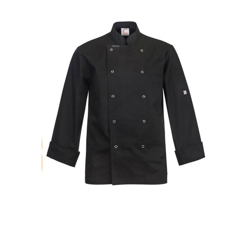 WORKWEAR, SAFETY & CORPORATE CLOTHING SPECIALISTS EXECUTIVE CHEF JACKET L/S with pockets & press studs