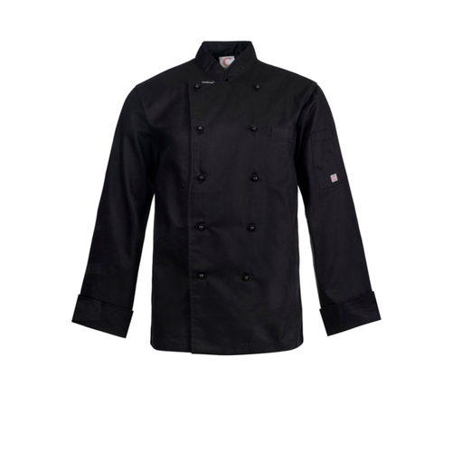 WORKWEAR, SAFETY & CORPORATE CLOTHING SPECIALISTS - LIGHTWEIGHT EXECUTIVE CHEF JACKET L/S with fold back cuff