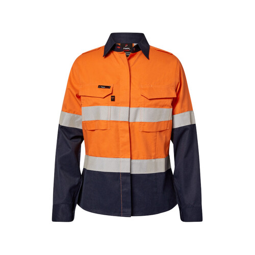 WORKWEAR, SAFETY & CORPORATE CLOTHING SPECIALISTS WOMENS HRC2 INHERENT HI VIS REFLECTIVE SHIRT WITH GUSSET SLEEVES