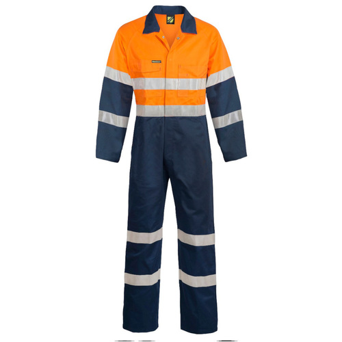 WORKWEAR, SAFETY & CORPORATE CLOTHING SPECIALISTS - HI Vis Two Tone Coveralls with 3M (#9920) tape