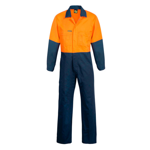 WORKWEAR, SAFETY & CORPORATE CLOTHING SPECIALISTS - HI Vis Two Tone Poly/Cotton Coveralls