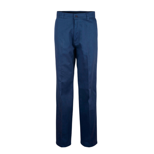 WORKWEAR, SAFETY & CORPORATE CLOTHING SPECIALISTS - Flat Front Cotton Drill Trouser with back patch pockets