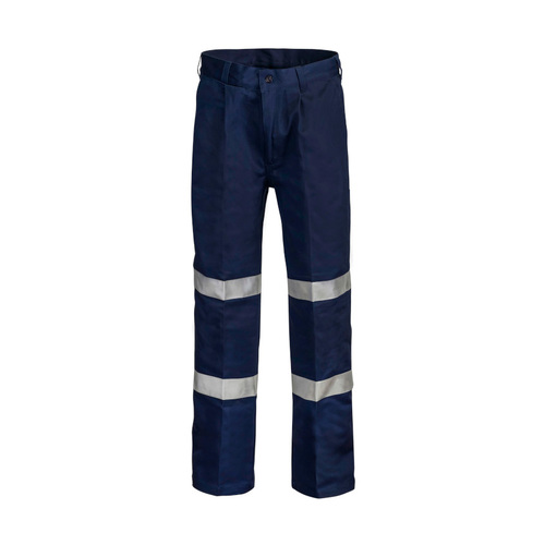 WORKWEAR, SAFETY & CORPORATE CLOTHING SPECIALISTS - Single Pleat Cotton Drill Trouser with 3M Tape