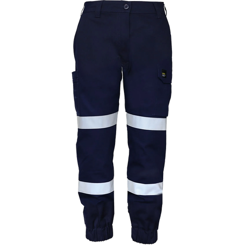 WORKWEAR, SAFETY & CORPORATE CLOTHING SPECIALISTS - WOMENS STRETCH CARGO PANT/TAPE & HEM