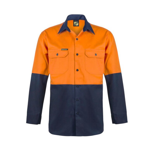 WORKWEAR, SAFETY & CORPORATE CLOTHING SPECIALISTS - HI Vis Two Tone Long Sleeve Shirt