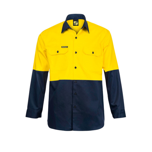 WORKWEAR, SAFETY & CORPORATE CLOTHING SPECIALISTS HI Vis Two Tone Long Sleeve Shirt