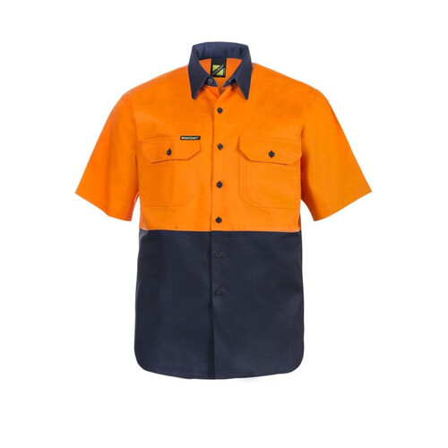 WORKWEAR, SAFETY & CORPORATE CLOTHING SPECIALISTS - HI Vis Two Tone Short Sleeve Shirt