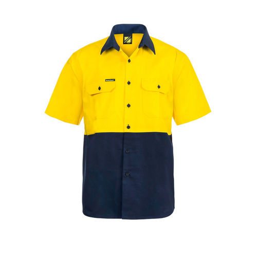 WORKWEAR, SAFETY & CORPORATE CLOTHING SPECIALISTS HI Vis Two Tone Short Sleeve Shirt