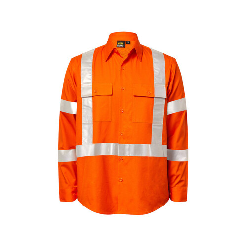 WORKWEAR, SAFETY & CORPORATE CLOTHING SPECIALISTS - RIPSTOP NSW RAIL L/S SHIRT