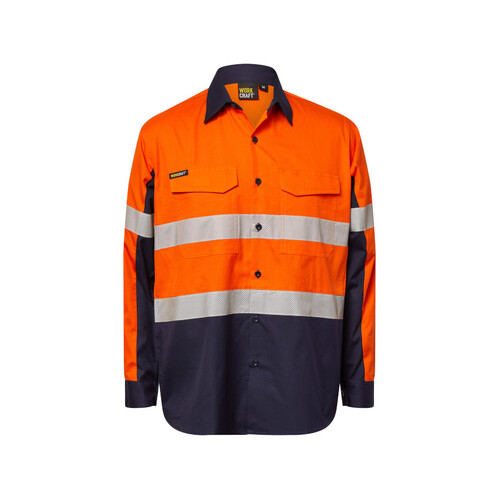 WORKWEAR, SAFETY & CORPORATE CLOTHING SPECIALISTS - RIPSTOP LONG SLEEVE VENTED SHIRT WITH TAPE