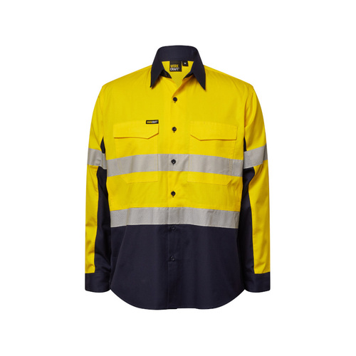 WORKWEAR, SAFETY & CORPORATE CLOTHING SPECIALISTS RIPSTOP LONG SLEEVE VENTED SHIRT WITH TAPE