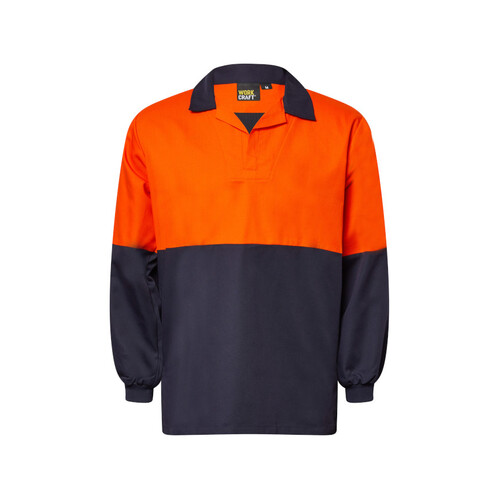 WORKWEAR, SAFETY & CORPORATE CLOTHING SPECIALISTS - JACSHIRT L/S HIVIS 2 TONE NKIN