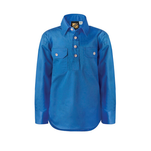 WORKWEAR, SAFETY & CORPORATE CLOTHING SPECIALISTS - Lightweight LS KIDS half placket shirt