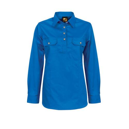 WORKWEAR, SAFETY & CORPORATE CLOTHING SPECIALISTS - Lightweight LS LADIES half placket shirt