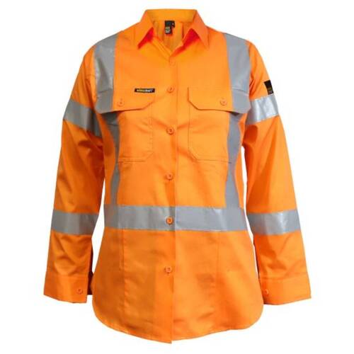 WORKWEAR, SAFETY & CORPORATE CLOTHING SPECIALISTS LADIES NSW RAIL XPATTERN SHIRT