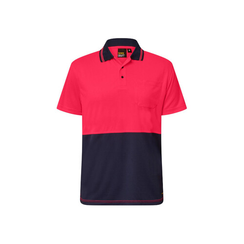 WORKWEAR, SAFETY & CORPORATE CLOTHING SPECIALISTS - Hi Vis Two Tone Short Sleeve Polo with pocket