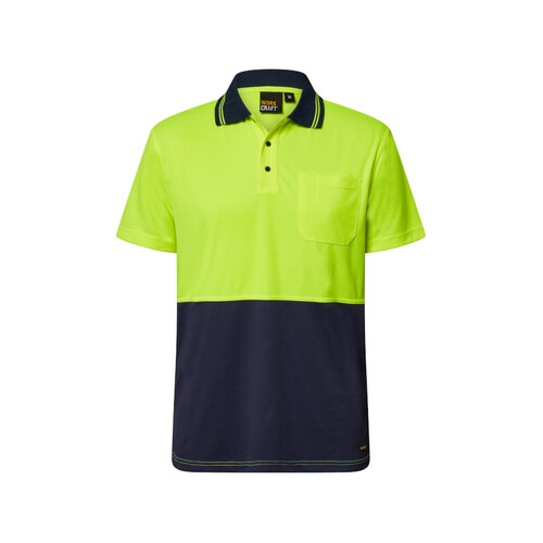 WORKWEAR, SAFETY & CORPORATE CLOTHING SPECIALISTS Hi Vis Two Tone Short Sleeve Polo with pocket