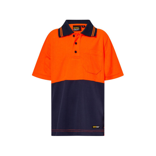 WORKWEAR, SAFETY & CORPORATE CLOTHING SPECIALISTS - Kids Hi Vis Short Sleeve Polo with Pocket