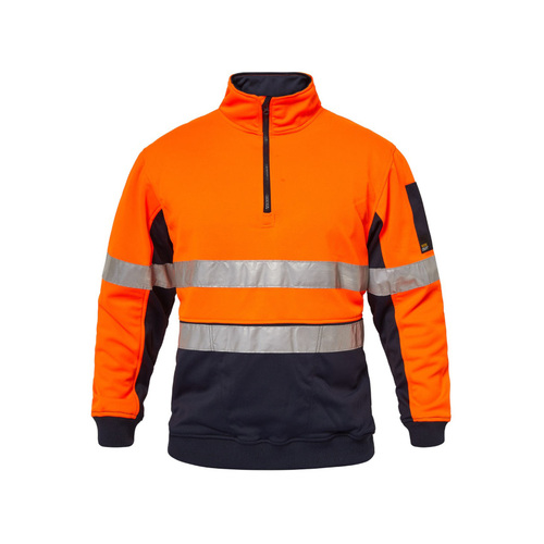 WORKWEAR, SAFETY & CORPORATE CLOTHING SPECIALISTS - RIDGE high-vis 1/2 zip pullover with CSR tape