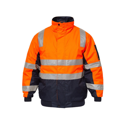 WORKWEAR, SAFETY & CORPORATE CLOTHING SPECIALISTS - Hi Vis Modern Two Tone Bomber Jacket with CSR1303-6A Tape 50 wash