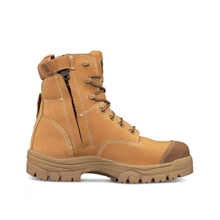 WORKWEAR, SAFETY & CORPORATE CLOTHING SPECIALISTS - AT 45 - 150mm Zip Side Lace Up Boot - Wheat