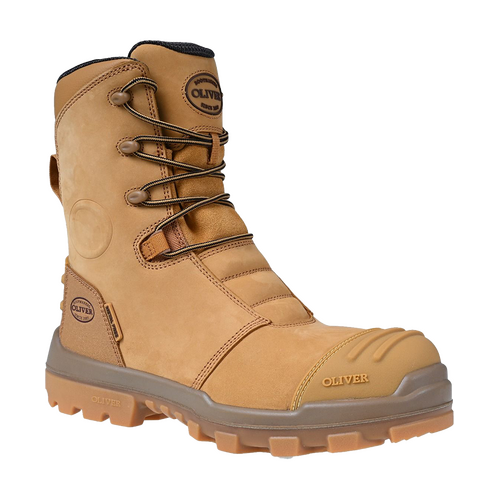 WORKWEAR, SAFETY & CORPORATE CLOTHING SPECIALISTS - AT 54 - 200mm Hi-Leg Wheat Zip Sided Boot