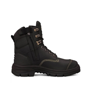 WORKWEAR, SAFETY & CORPORATE CLOTHING SPECIALISTS AT 55 - 150mm Zip Side Lace Up Boot - 55345Z-Black-8