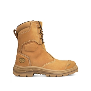 WORKWEAR, SAFETY & CORPORATE CLOTHING SPECIALISTS AT 55 - 200mm Zip Side Lace Up Boot - 55385-Wheat-10