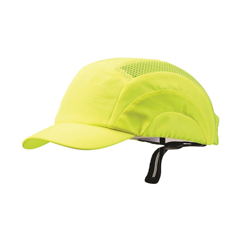 WORKWEAR, SAFETY & CORPORATE CLOTHING SPECIALISTS - Bump Cap - Short Peak Fluro Yellow