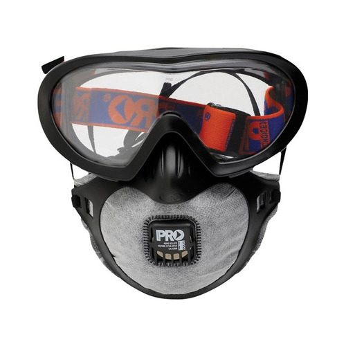 WORKWEAR, SAFETY & CORPORATE CLOTHING SPECIALISTS - Filterspec Pro Goggle / Mask Combo P2+Valve+Carbon