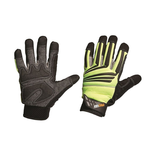 WORKWEAR, SAFETY & CORPORATE CLOTHING SPECIALISTS - Profit Protec Hi-Vis Yellow Gloves