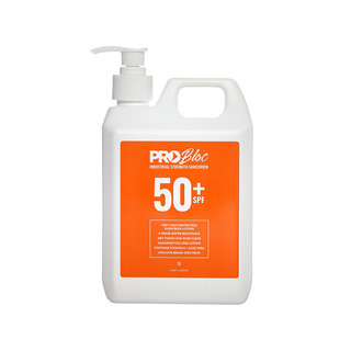 WORKWEAR, SAFETY & CORPORATE CLOTHING SPECIALISTS - PROBLOC SPF 50 + Sunscreen 1L Pump Bottle