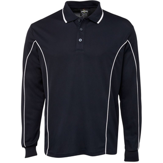 WORKWEAR, SAFETY & CORPORATE CLOTHING SPECIALISTS Podium Long Sleeve Piping Polo
