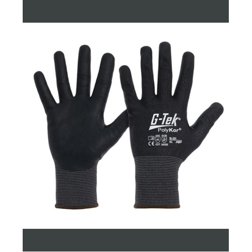 WORKWEAR, SAFETY & CORPORATE CLOTHING SPECIALISTS - G-TEK POLYKOR CUT "E" 21g FOAM NITRILE PALM