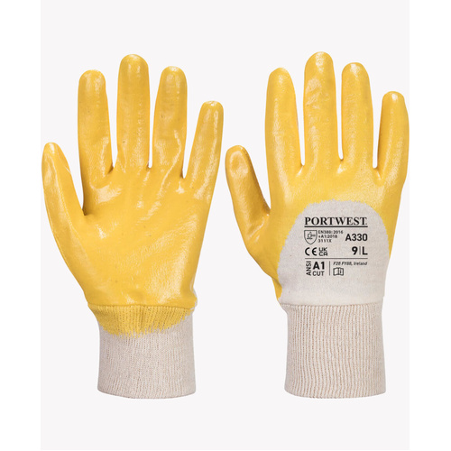 WORKWEAR, SAFETY & CORPORATE CLOTHING SPECIALISTS Nitrile Light Knitwrist Glove