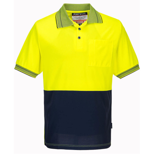 WORKWEAR, SAFETY & CORPORATE CLOTHING SPECIALISTS Short Sleeve Micromesh Two-Tone Polo (Old HV110)