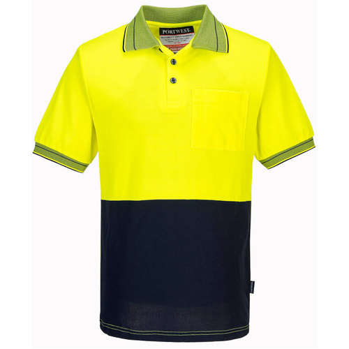 WORKWEAR, SAFETY & CORPORATE CLOTHING SPECIALISTS Short Sleeve Cotton Comfort Two-Tone Polo (Old HV210)