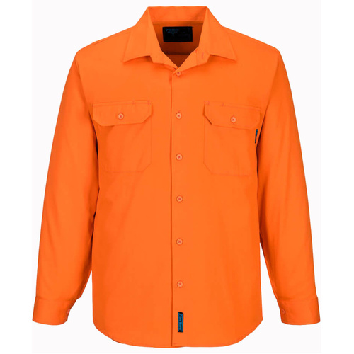 WORKWEAR, SAFETY & CORPORATE CLOTHING SPECIALISTS - Hi-Vis Regular Weight Long Sleeve Shirt (Old WW988)
